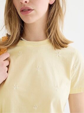 J. Crew Yellow Peace Sign Tee